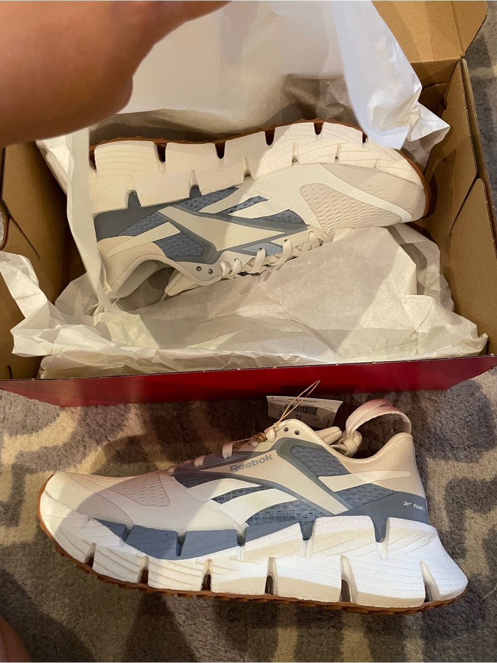 Reebok White & Light Blue Athletic Shoes Women’s Size 8